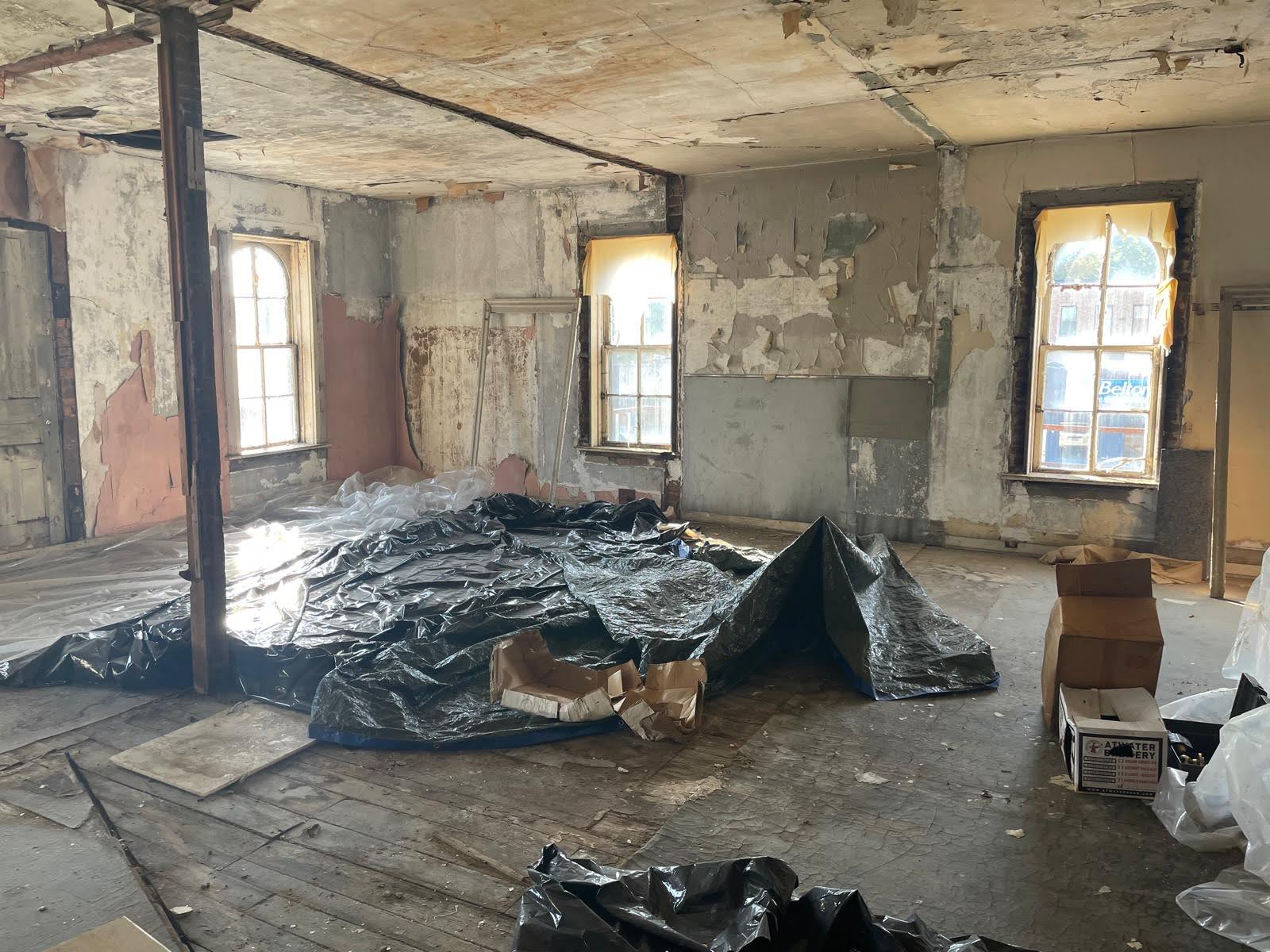 Interior before restoration