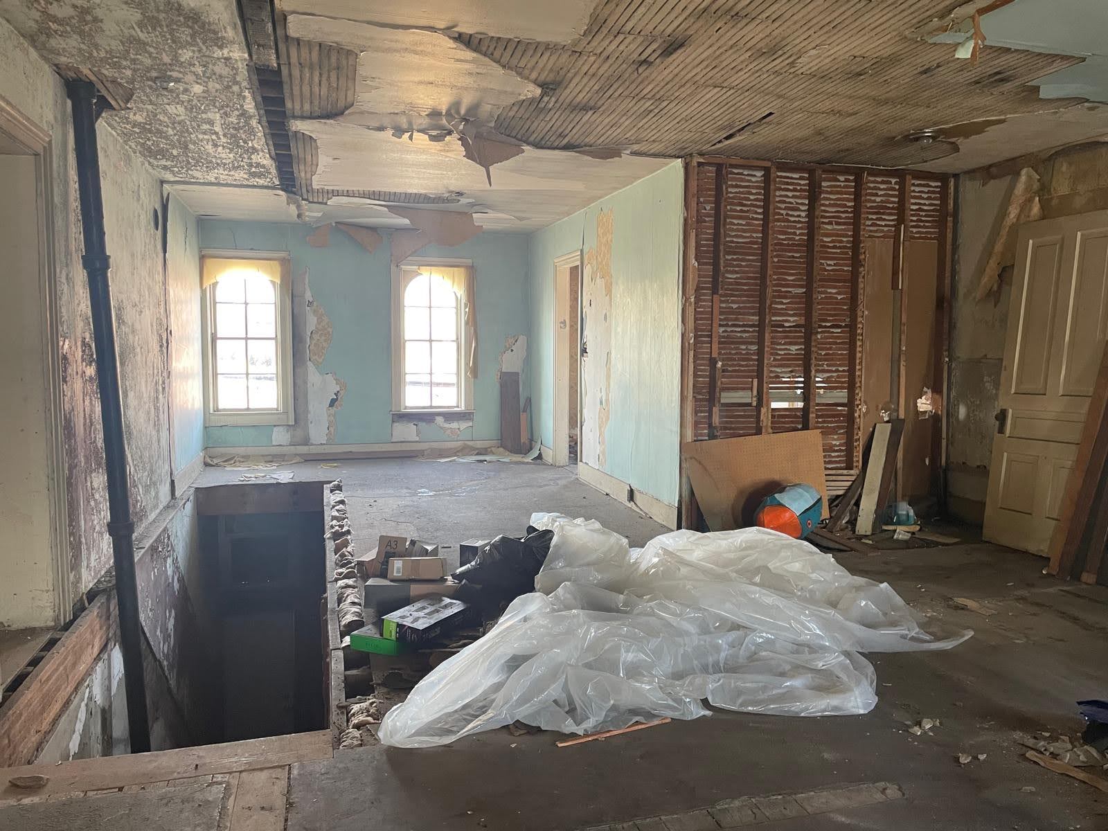 Interior before restoration