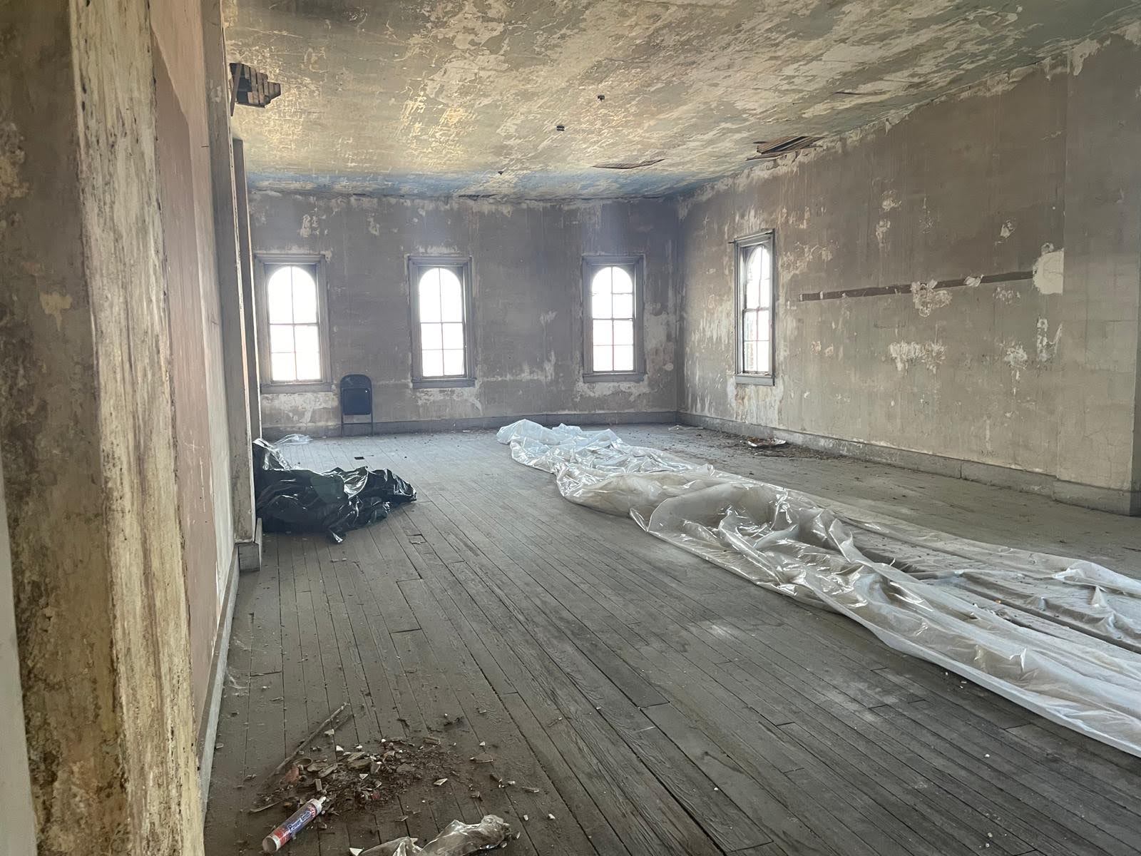 Interior before restoration