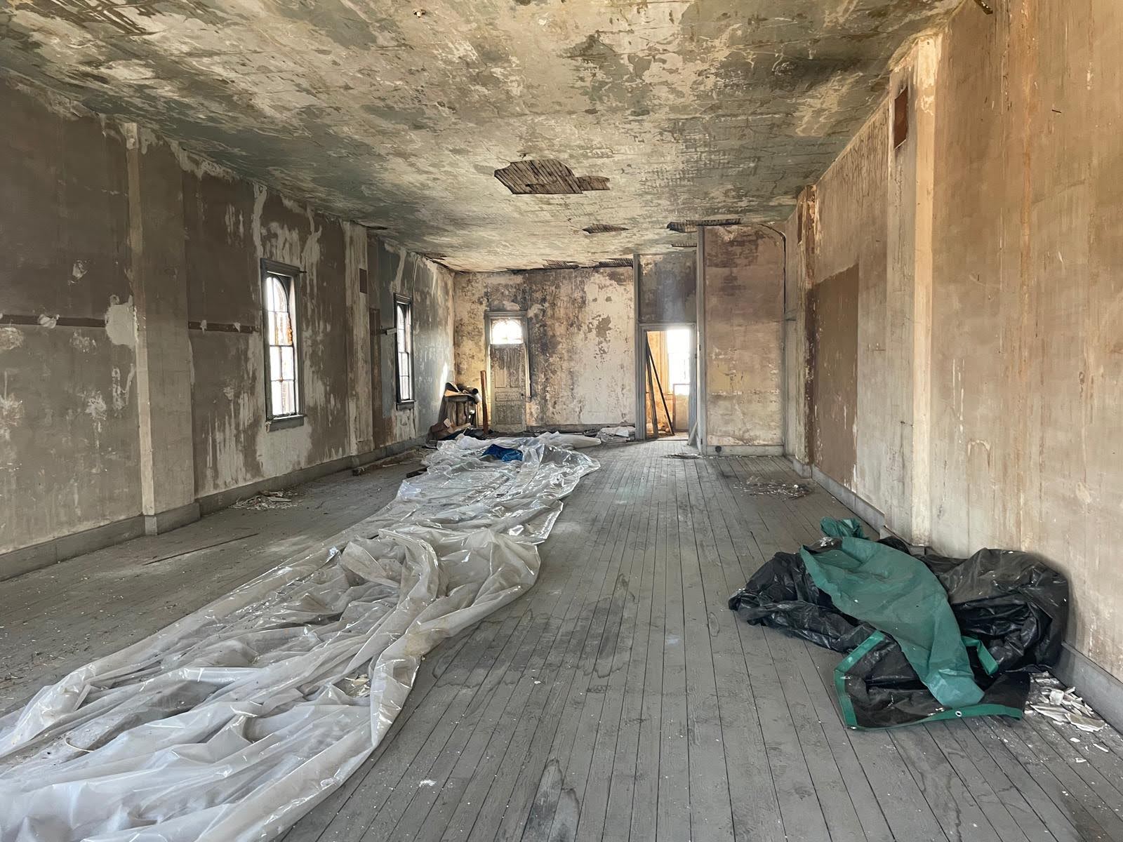 Interior before restoration