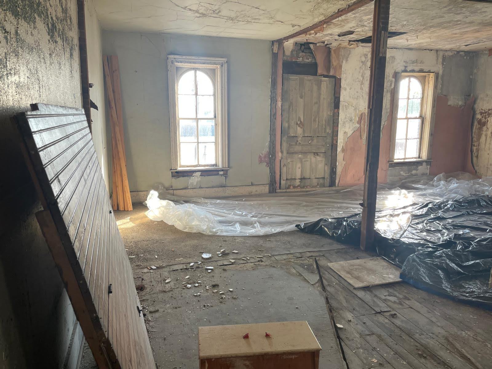 Interior before restoration