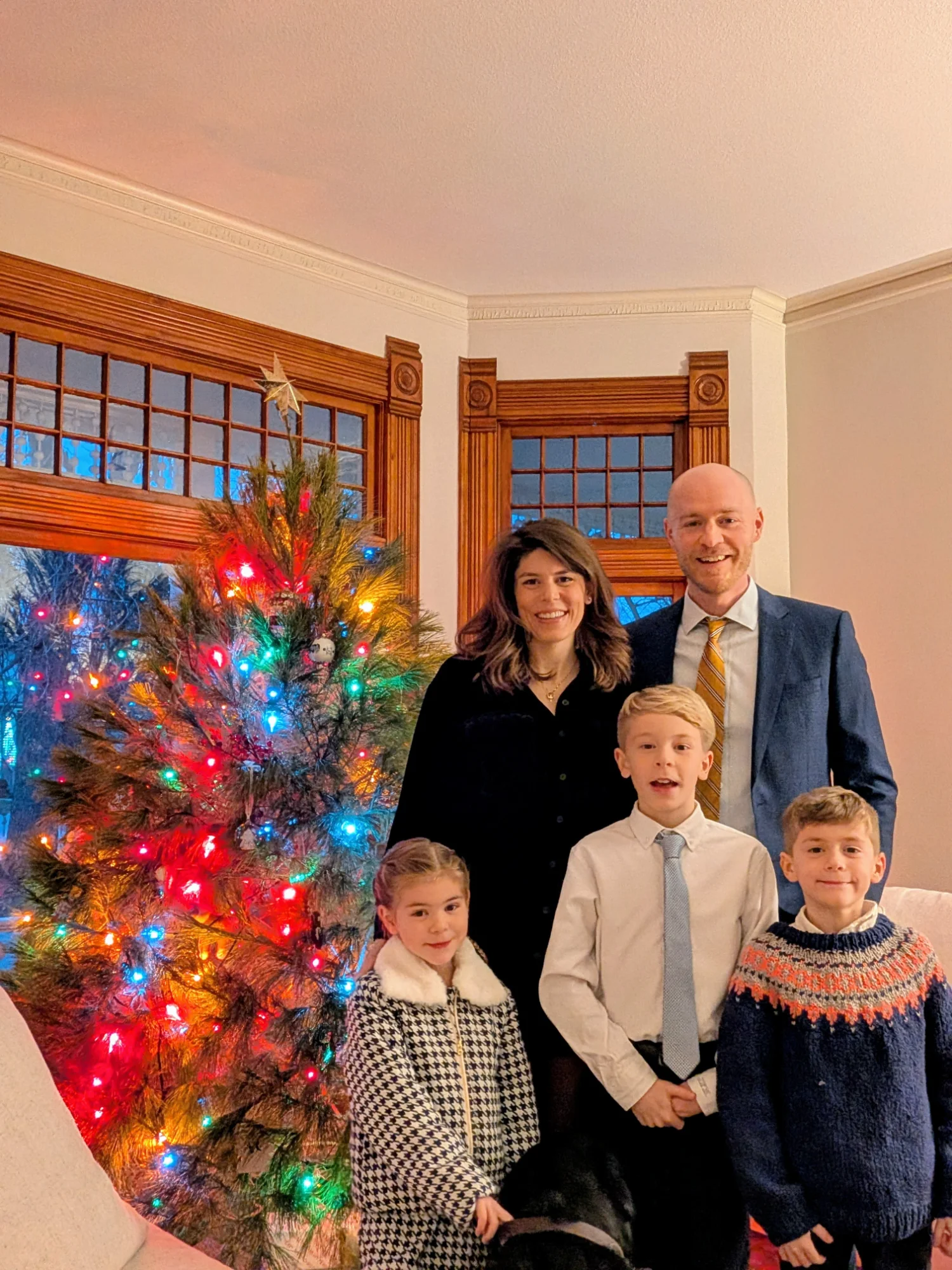 Bea Nestor with her family in Michigan