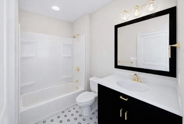 Modern bathroom with classic details